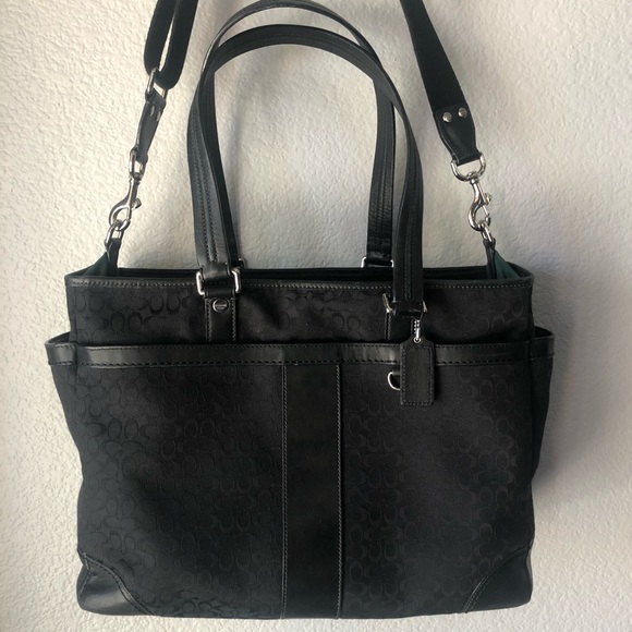 Coach Handbags - Leather & Cloth Coach bag